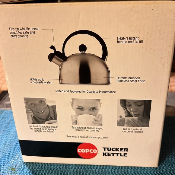 COPCO TUCKER SIX CUPS WHISTLING KETTLE , NEW ! - Picture 2 of 7